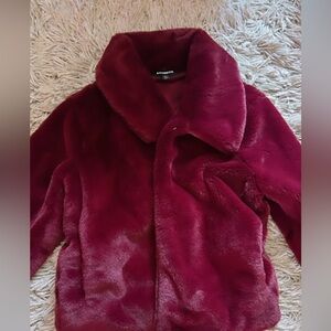 New  burgundy fur coat